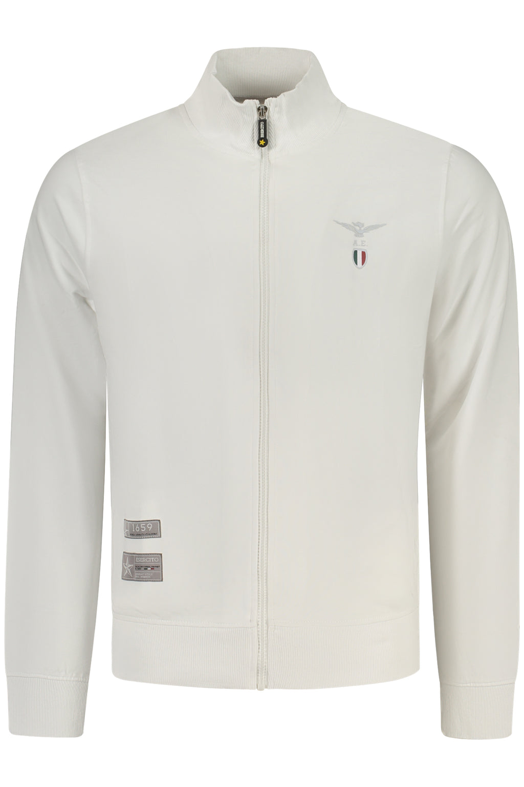 ACCADEMIA MILITARE FELPA CON ZIP UOMO BIANCO