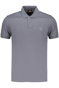 BOSS POLO MANICHE CORTE UOMO BLU