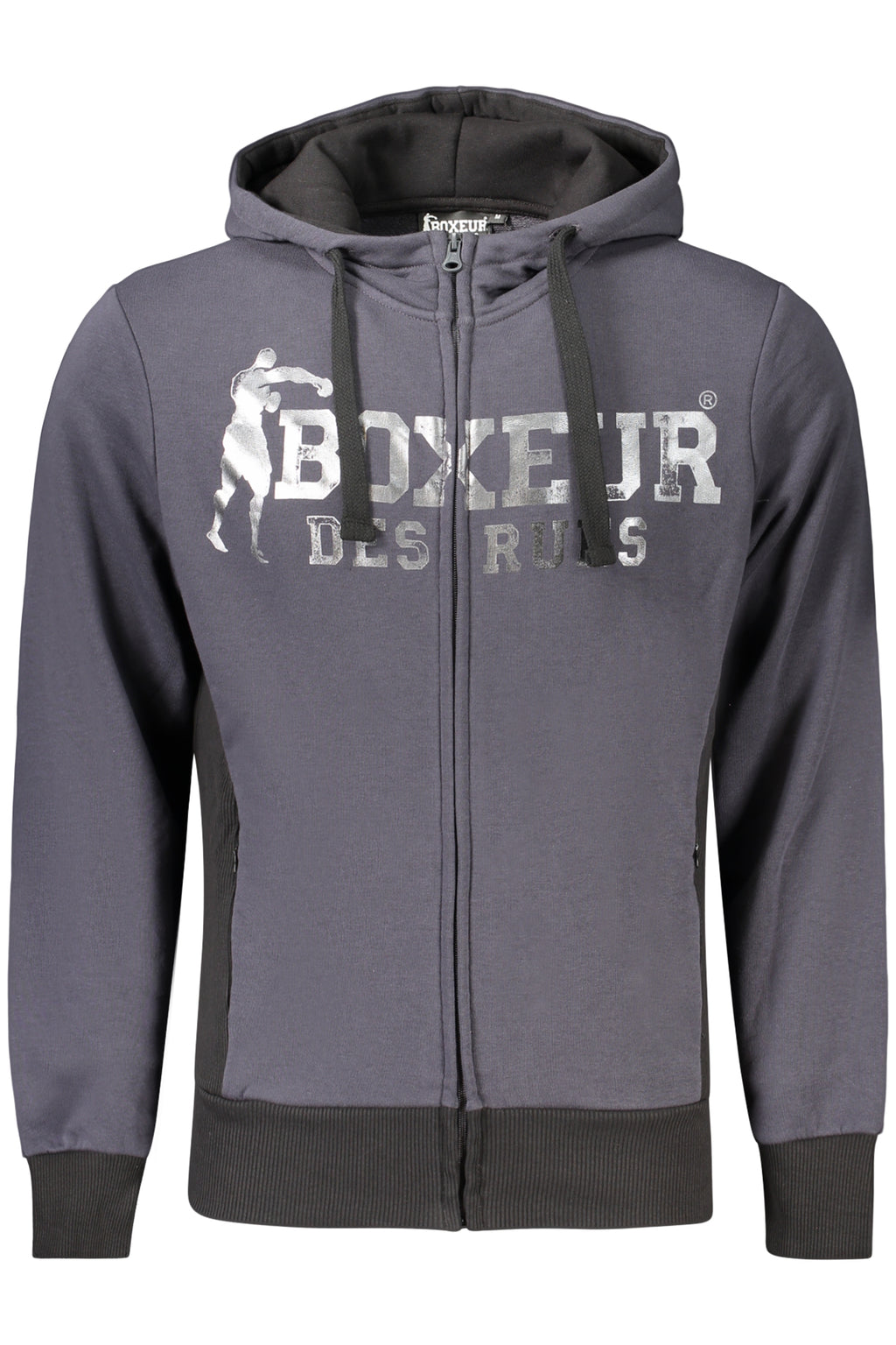 BOXEUR DES RUES FELPA CON ZIP UOMO GRIGIO