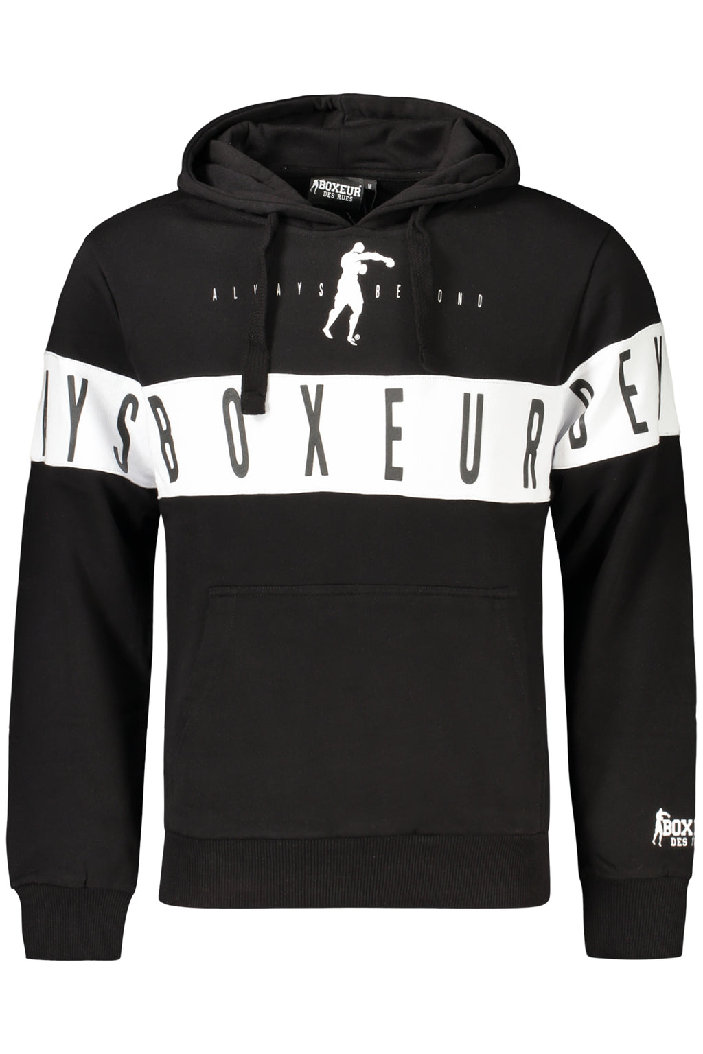 BOXEUR DES RUES FELPA SENZA ZIP UOMO NERO
