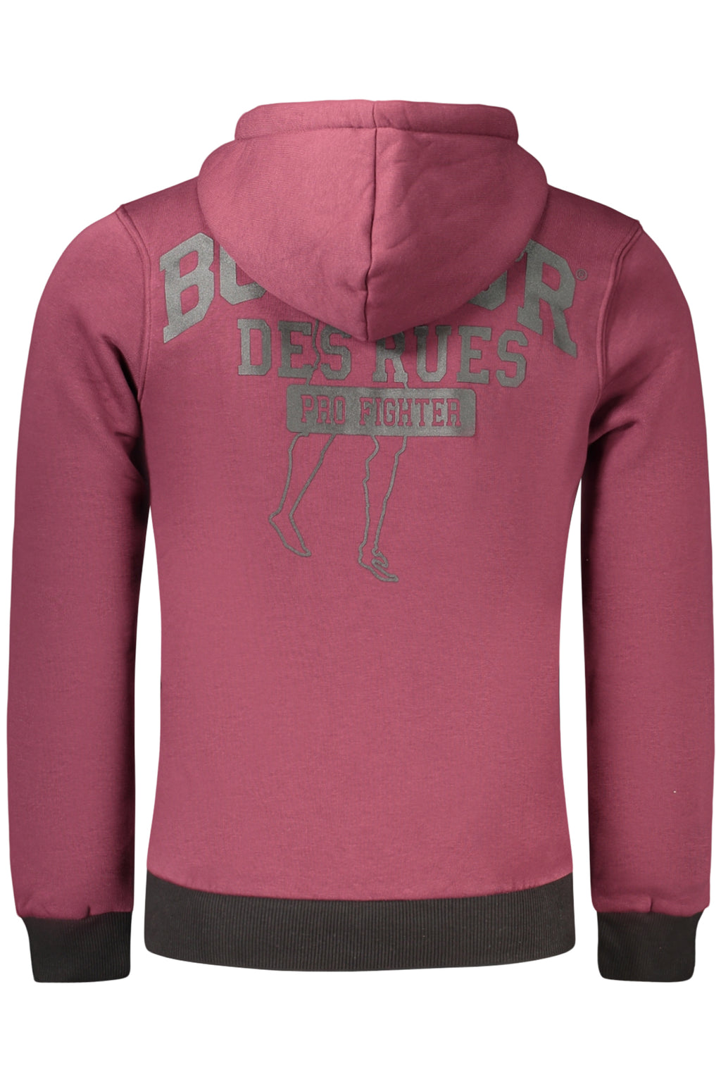 BOXEUR DES RUES FELPA SENZA ZIP UOMO ROSSO
