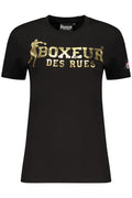 BOXEUR DES RUES T-SHIRT MANICHE CORTE DONNA NERO