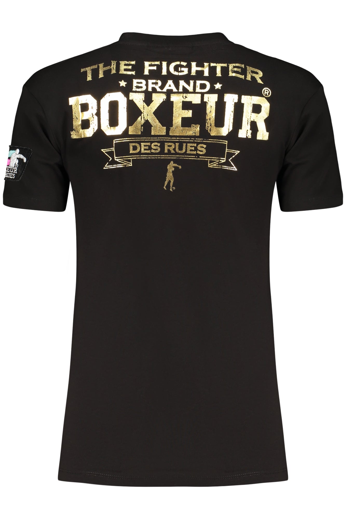 BOXEUR DES RUES T-SHIRT MANICHE CORTE DONNA NERO