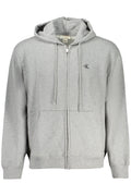 CALVIN KLEIN FELPA CON ZIP UOMO GRIGIO