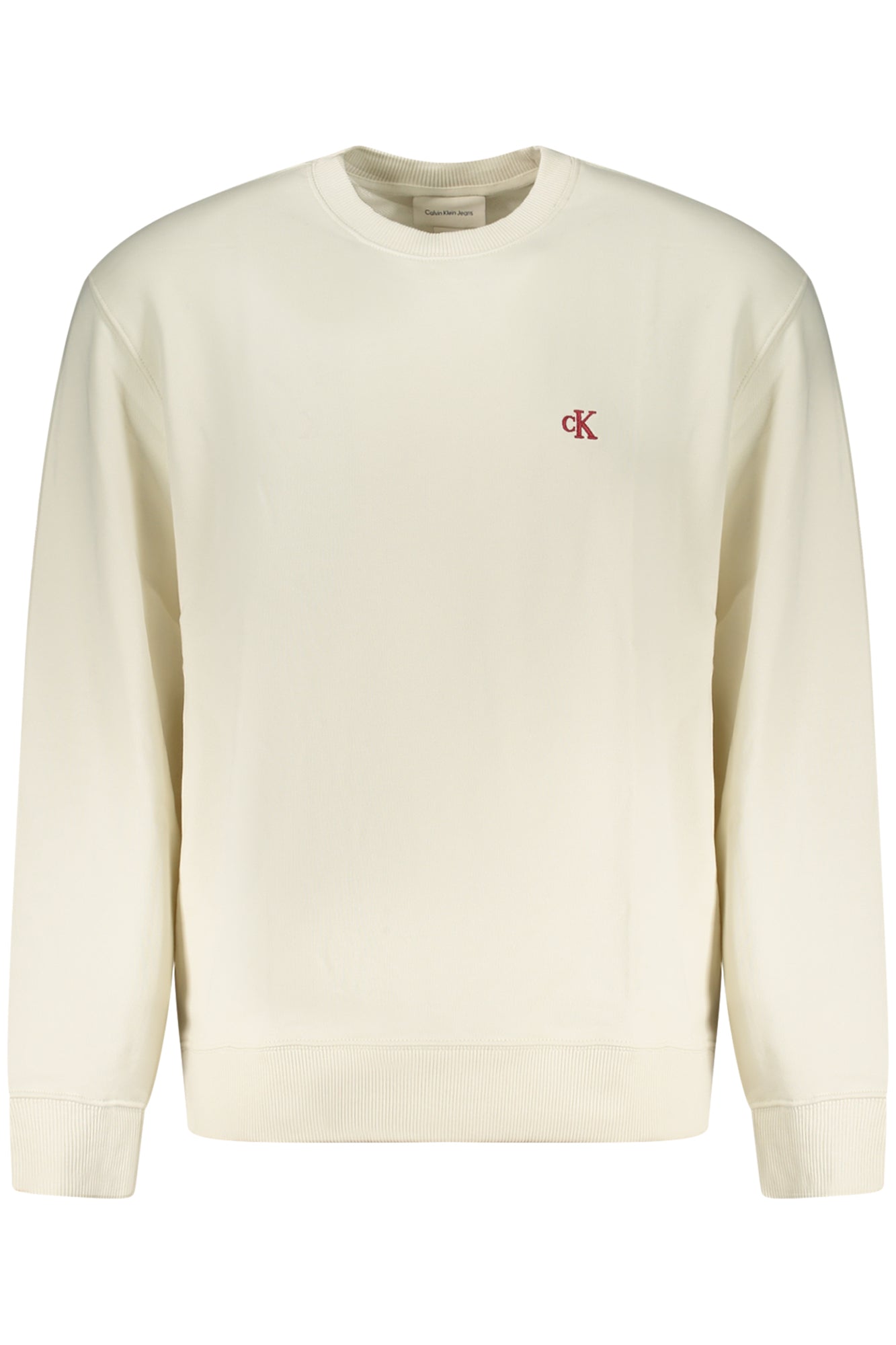 CALVIN KLEIN FELPA SENZA ZIP UOMO BIANCO
