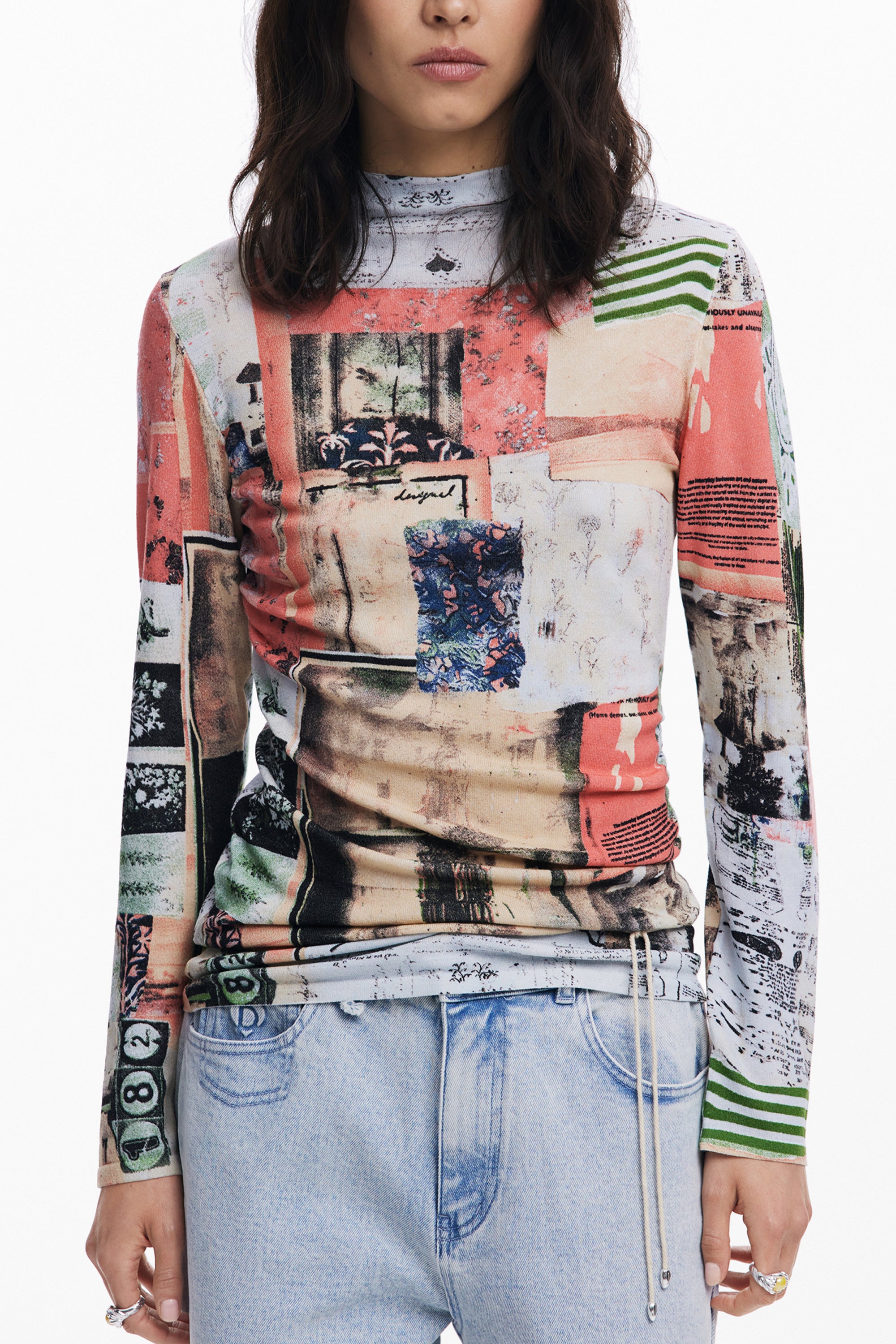 DESIGUAL MAGLIA DONNA ROSA