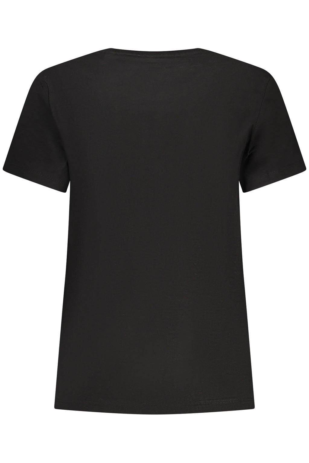 GUESS JEANS T-SHIRT MANICHE CORTE DONNA NERO