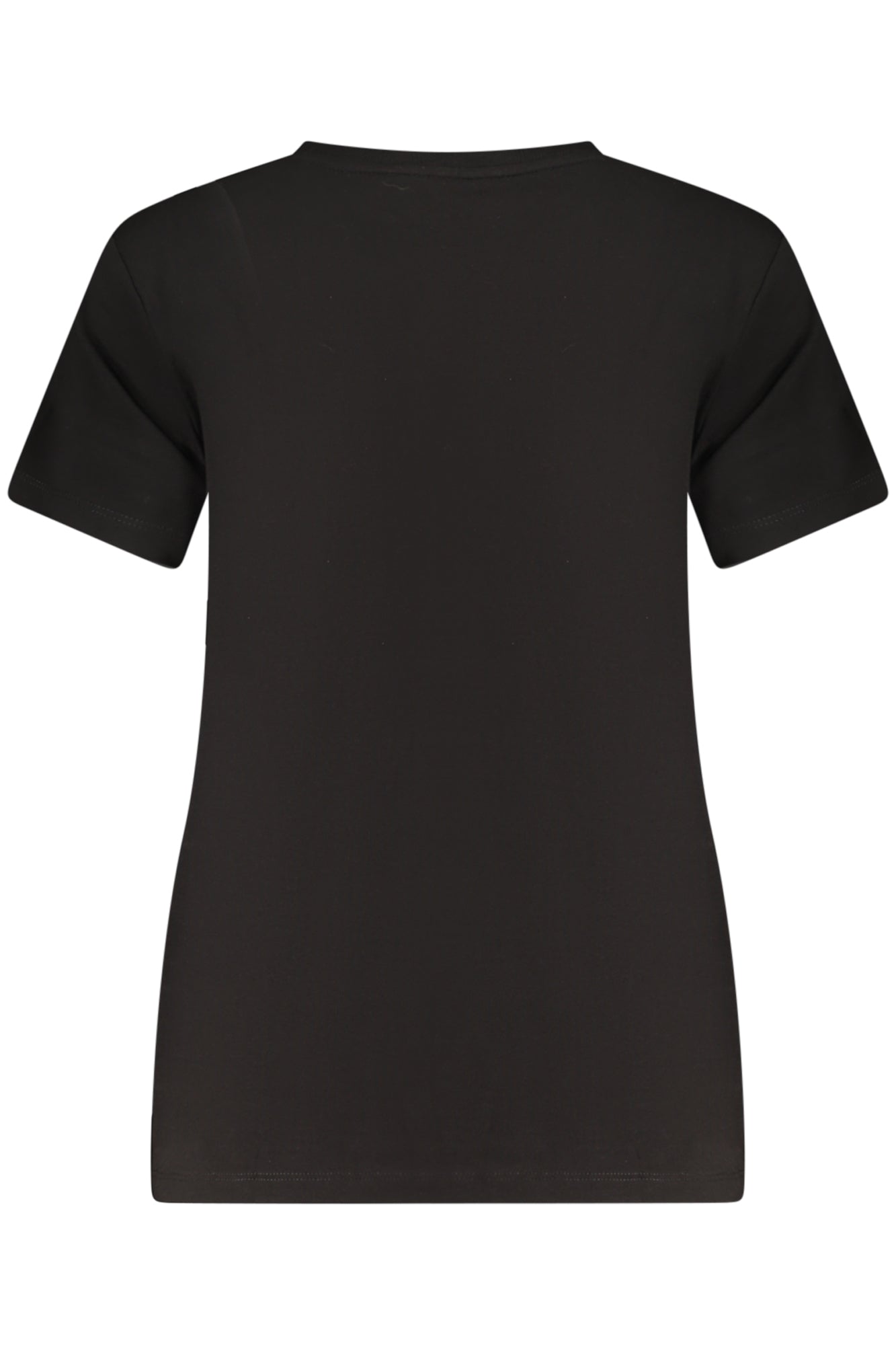GUESS JEANS T-SHIRT MANICHE CORTE DONNA NERO