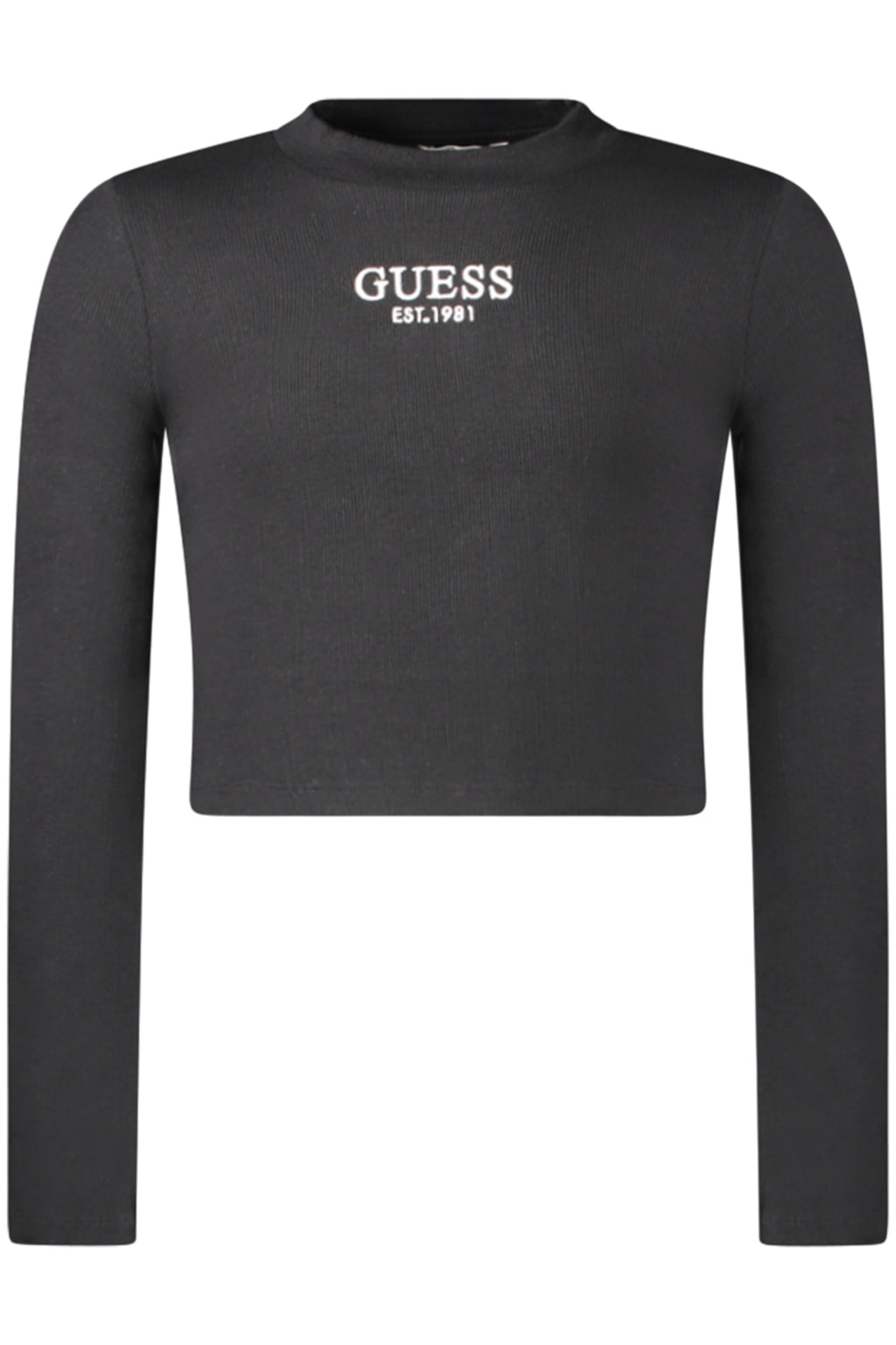 GUESS JEANS T-SHIRT MANICHE LUNGHE BAMBINA NERO