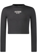 GUESS JEANS T-SHIRT MANICHE LUNGHE BAMBINA NERO