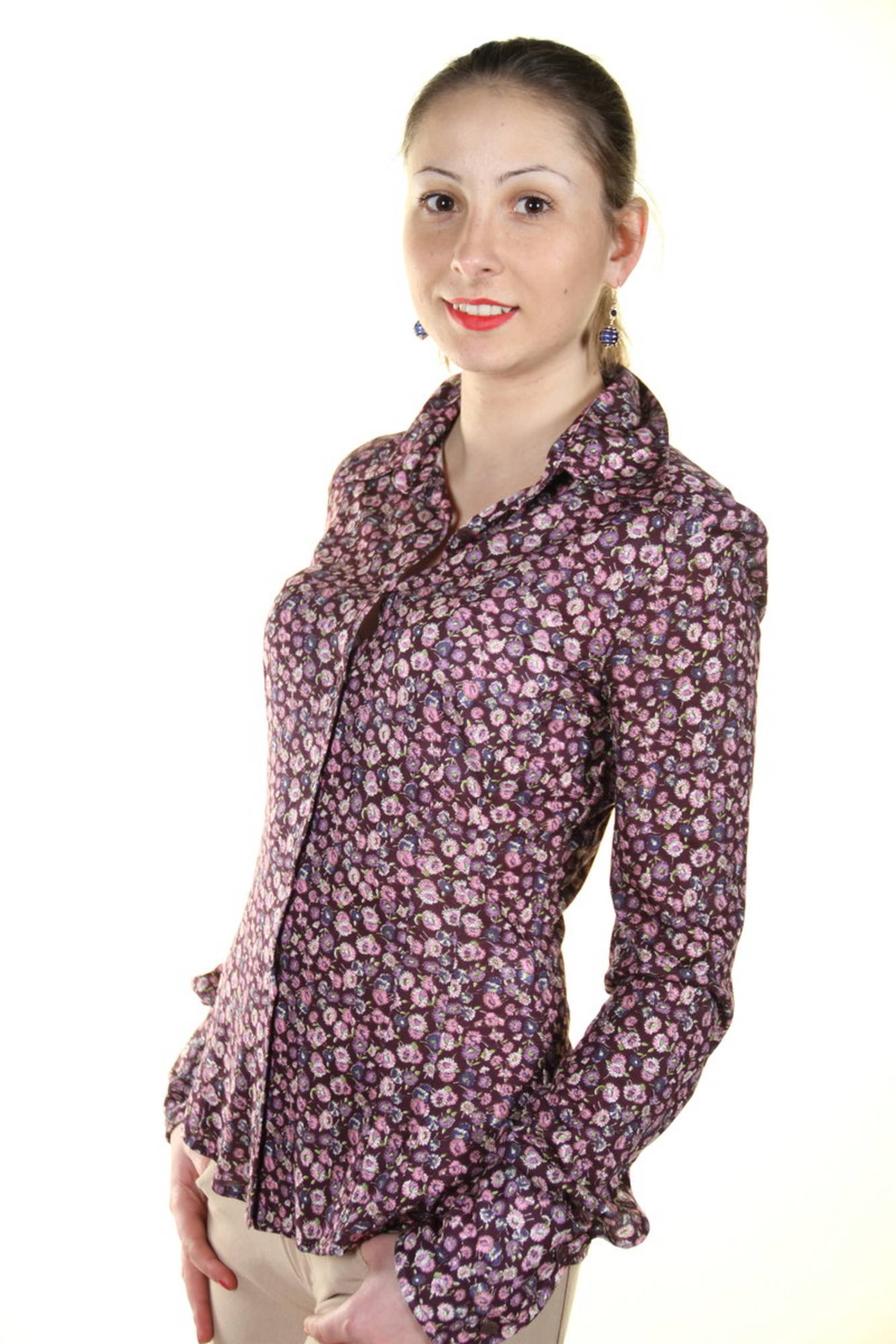 HOLIDAY INN CAMICIA MANICHE LUNGHE DONNA VIOLA