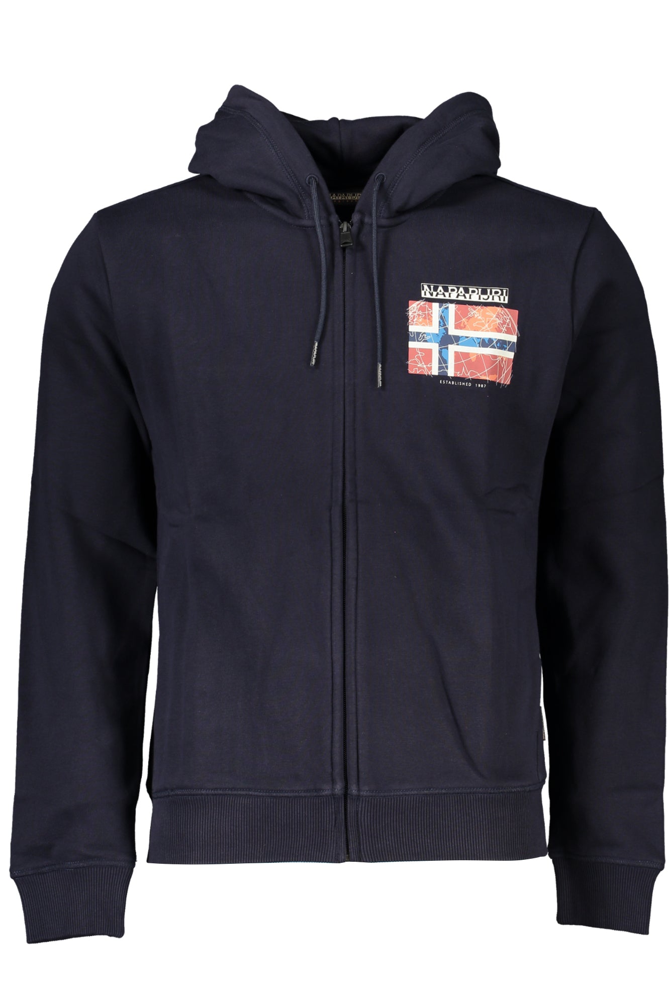 NAPAPIJRI FELPA CON ZIP UOMO BLU