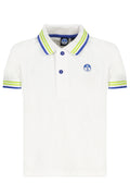 NORTH SAILS POLO MANICHE CORTE BAMBINO BIANCO