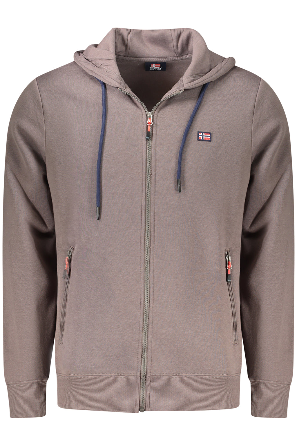 NORWAY 1963 FELPA CON ZIP UOMO MARRONE