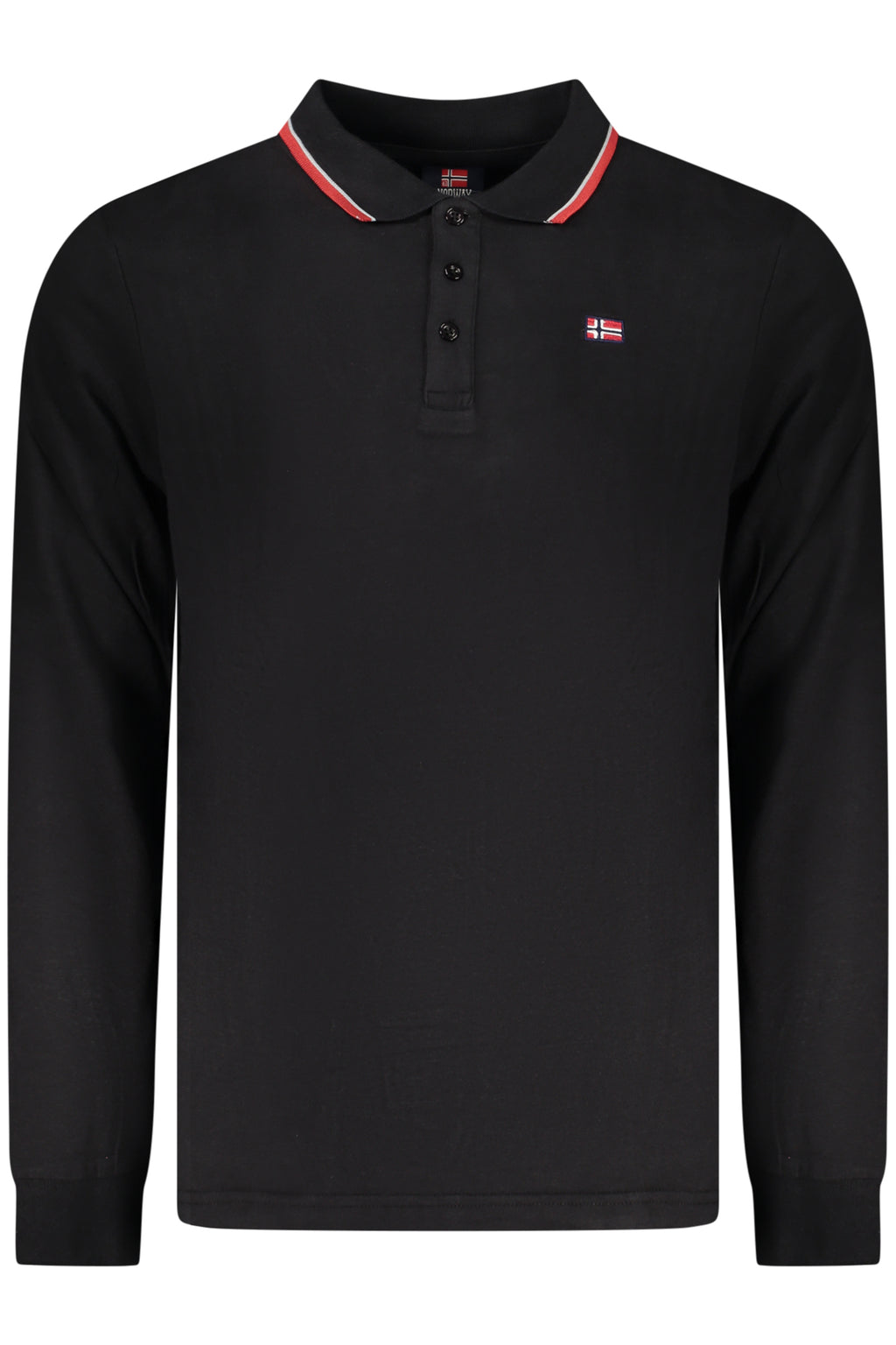 NORWAY 1963 POLO MANICHE LUNGHE UOMO NERO