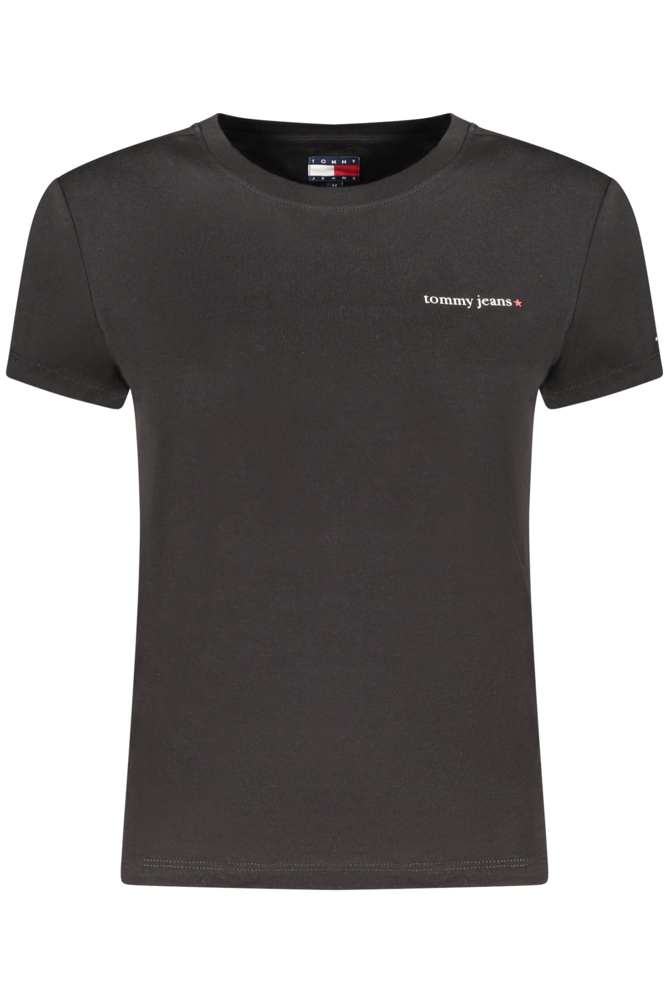 TOMMY HILFIGER T-SHIRT MANICHE CORTE DONNA NERO
