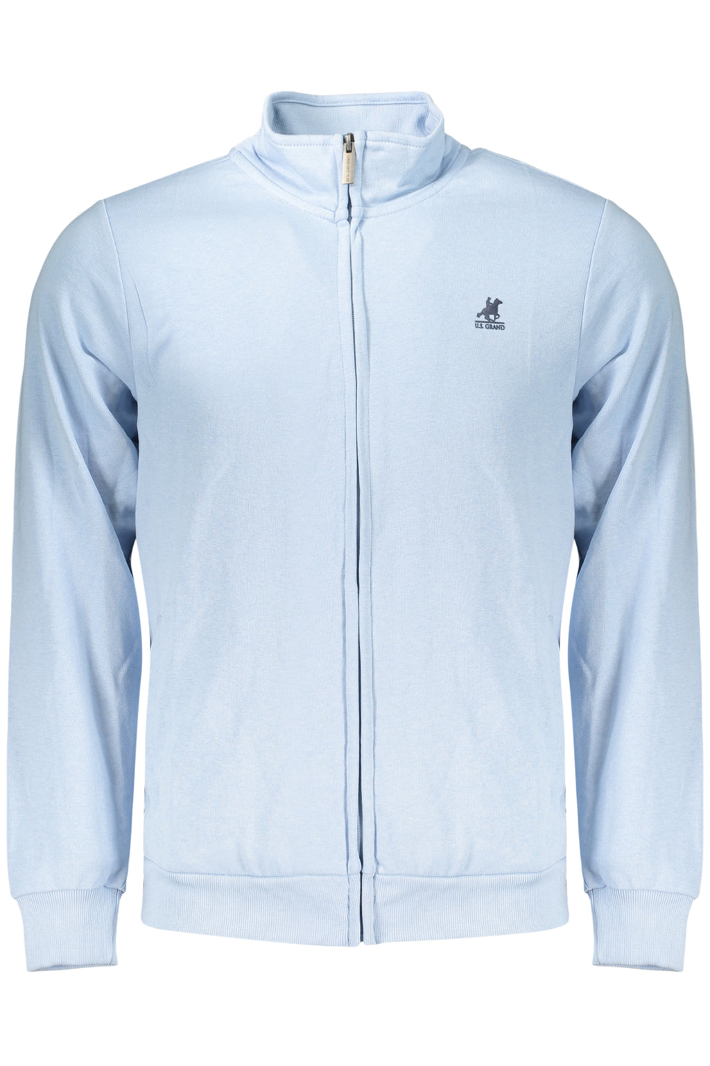 U.S. GRAND FELPA CON ZIP UOMO AZZURRO