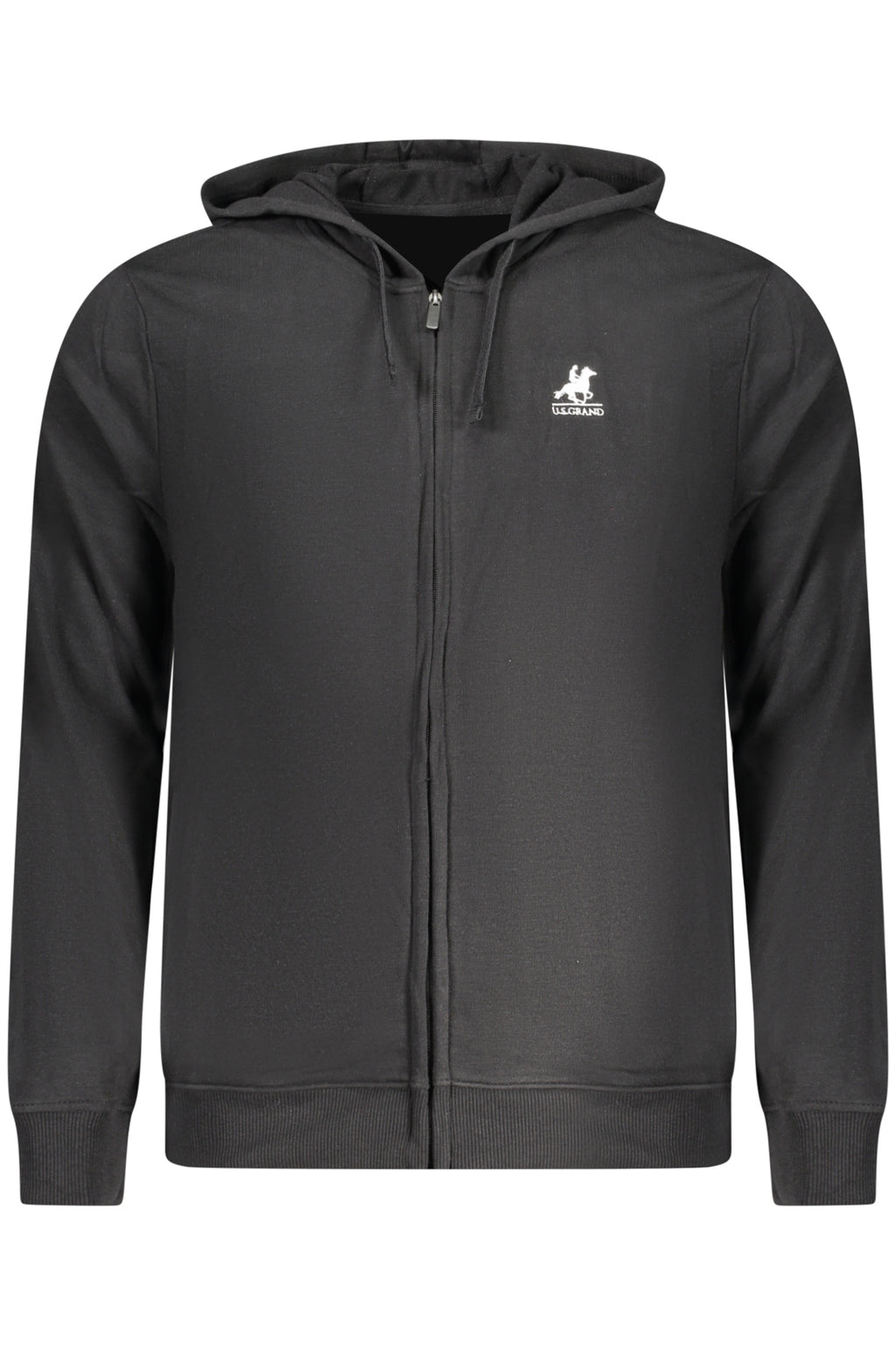 U.S. GRAND FELPA CON ZIP UOMO NERO