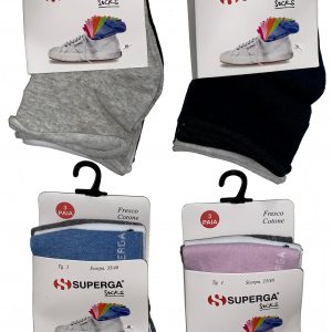 Calzino Donna Taglio laser Quarter Colorato conf. 3 paia